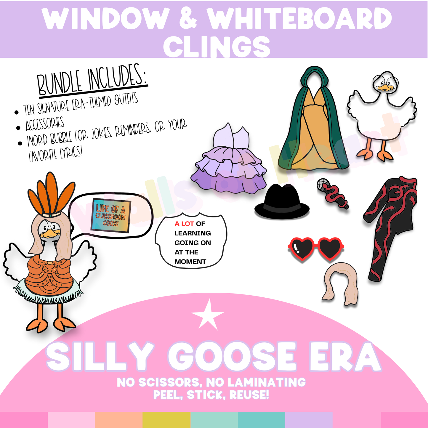 Silly Goose Era Clings 12” Set