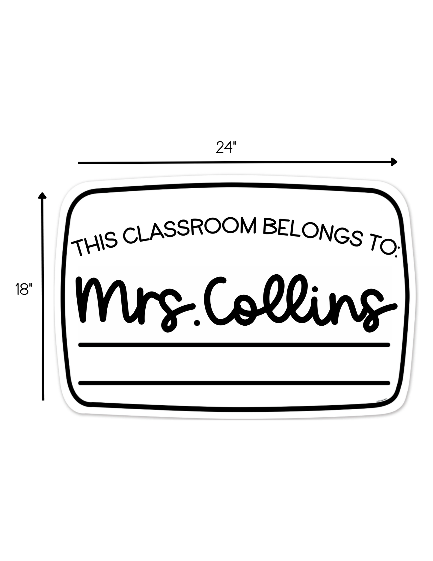 Custom Composition Book Door Label