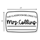 Custom Composition Book Door Label