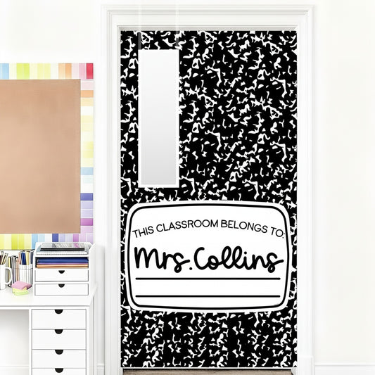 Custom Composition Book Door Label